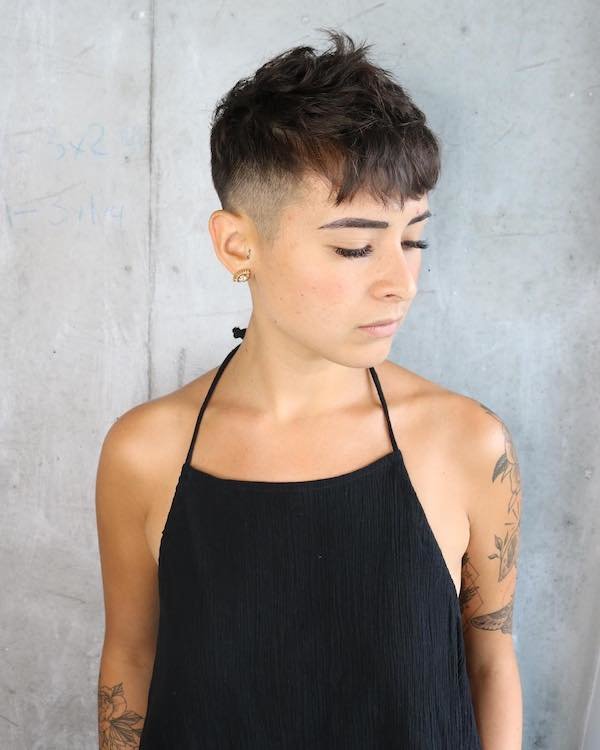 Pixie Cut With Shaved Sides And Back