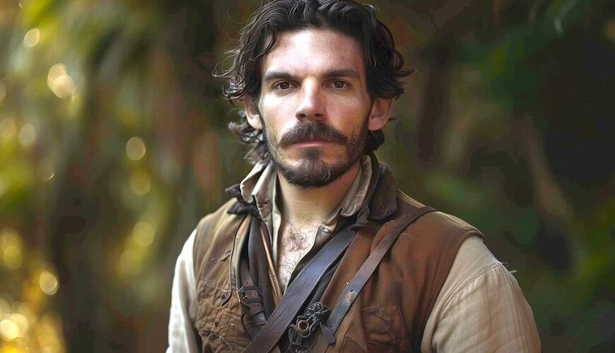 man with a musketeer beard for round face